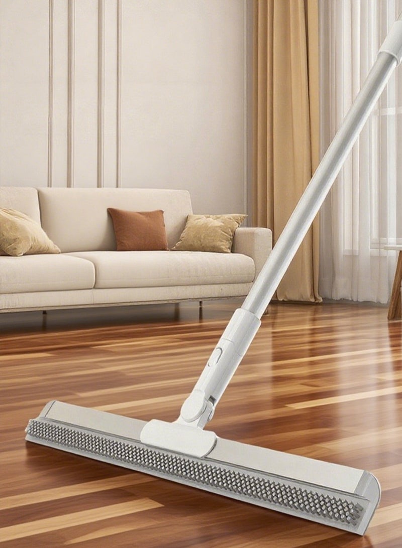 180° Rotating Magic Broom Pet Hair Remover Stain Glass Scraper Non-stick Hair Easy to Clean for Sweeping/Scraping/Brushing/Mopping/46 Inch Length - Image 1