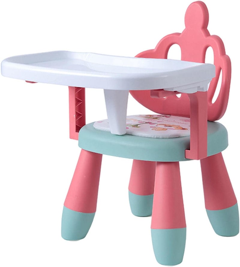 klarako PP Plastic Baby Eating Chair Sounding Seat for Toddler 6 Months to 3 Years Chair  Pink Green Crown - Image 4