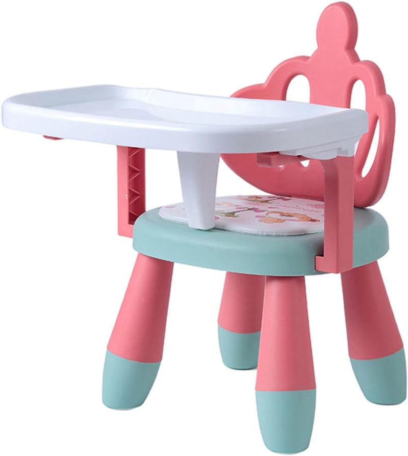 klarako PP Plastic Baby Eating Chair Sounding Seat for Toddler 6 Months to 3 Years Chair  Pink Green Crown - Image 5
