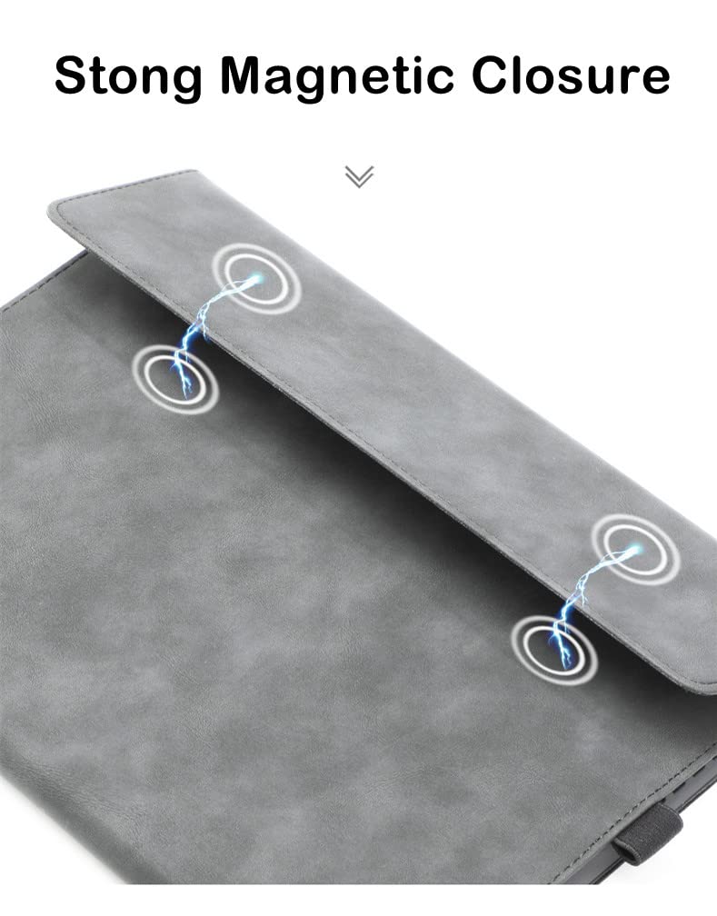 QIYIBOCASE حافظة واقية لجهاز Microsoft Surface Pro 8 اللوحي، غلاف لجهاز Surface Pro 8 بحجم 13 بوصة، متوافق مع لوحة المفاتيح Type Cover، غلاف للأعمال مع حامل قلم، رمادي - Image 5