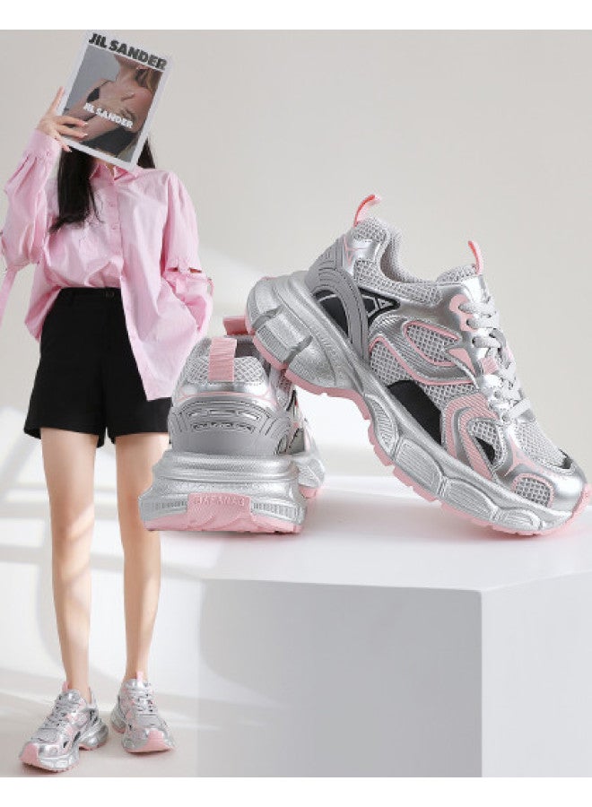 ZHR Instantly Add 5cm】chunky Platform Casual Sneakers, Versatile Dad Shoes For Women Spring And Summer Women's Shoes, Ladies' Footwear - Image 1