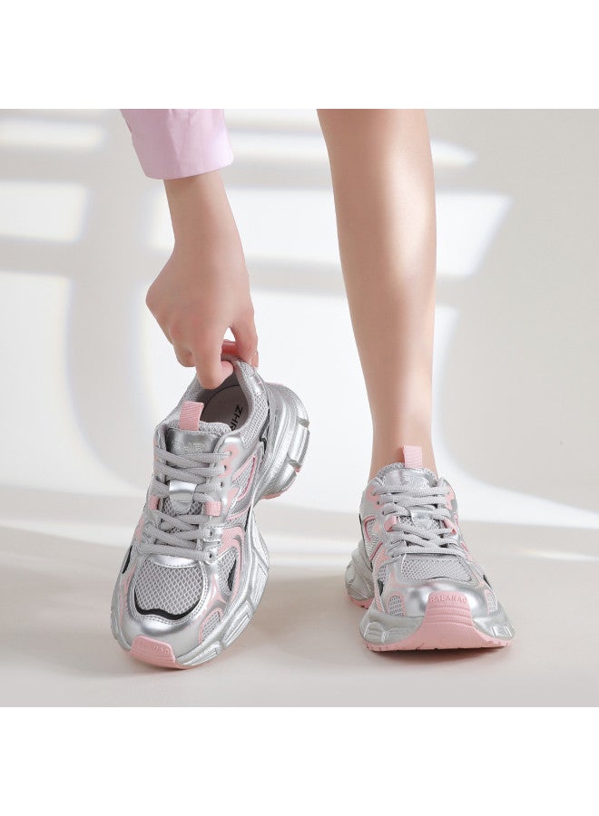 ZHR Instantly Add 5cm】chunky Platform Casual Sneakers, Versatile Dad Shoes For Women Spring And Summer Women's Shoes, Ladies' Footwear - Image 3