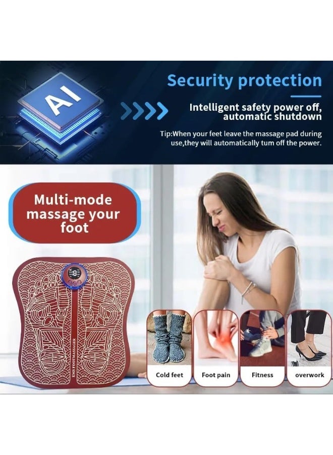 SAFENHAND Electric Foot Massagers Mat USB Charging EMS Foot Massage Muscle Relaxation Feet Pain Relief Massage Acupoint Stimulatior Tool - Image 4