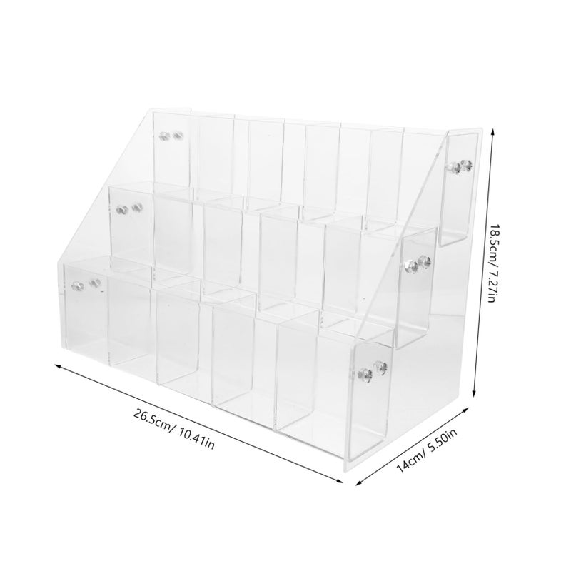 Clear Acrylic Pen Holder Display Stand Multi Compartment Desk Organizer For Gel Pens Pencils Markers - Image 3