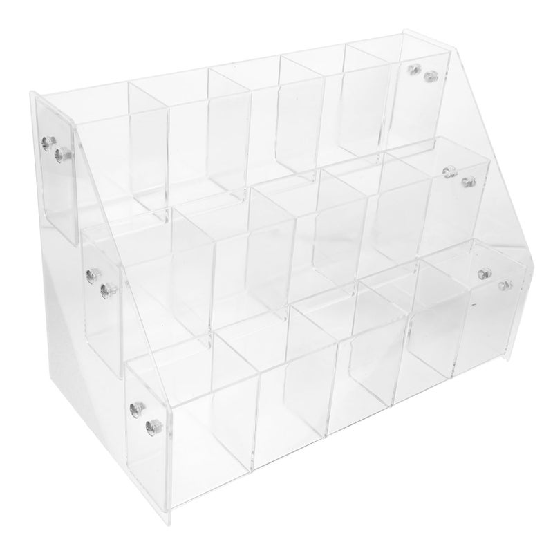 Clear Acrylic Pen Holder Display Stand Multi Compartment Desk Organizer For Gel Pens Pencils Markers - Image 2