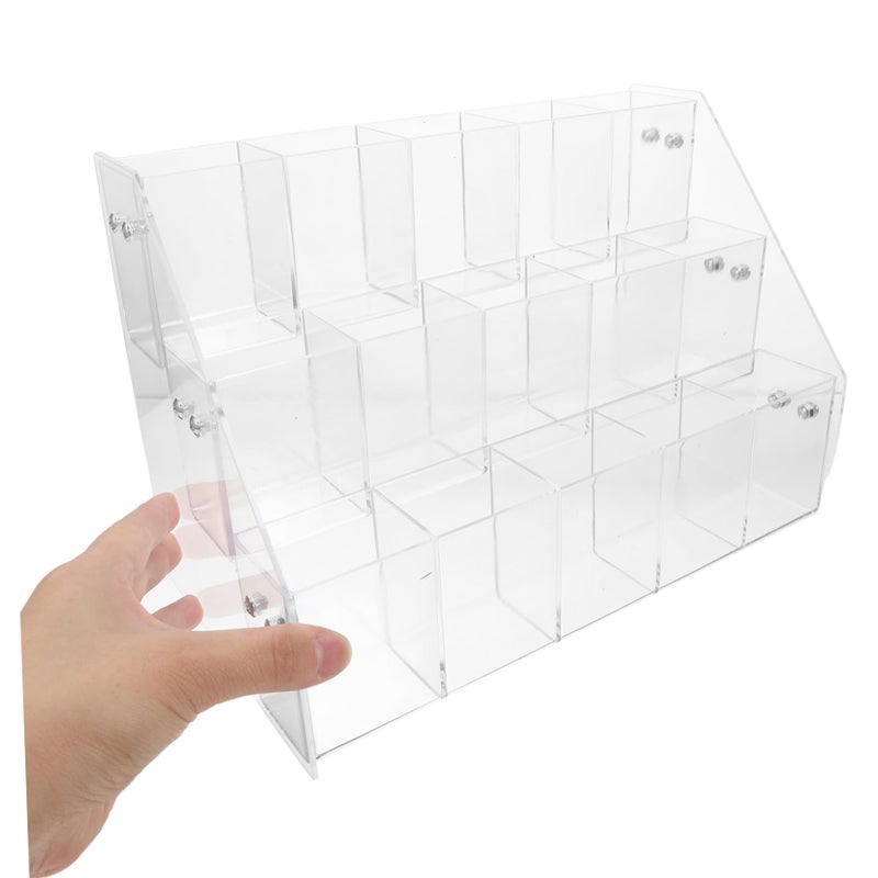 Clear Acrylic Pen Holder Display Stand Multi Compartment Desk Organizer For Gel Pens Pencils Markers - Image 4