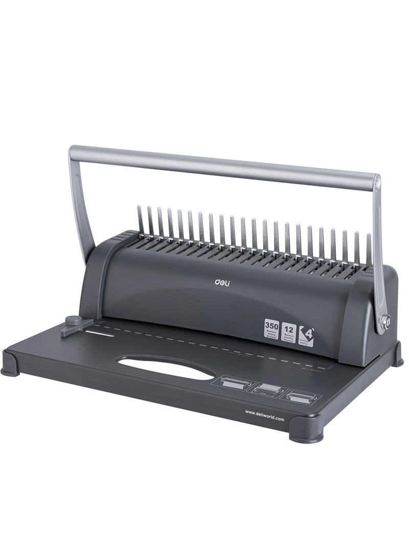 ديلي آلة تجليد Deli E3871 - مثقاب ذو 21 ثقبًا، تجليد حتى 350 صفحة، سعة ثقب 12 ورقة - Image 2