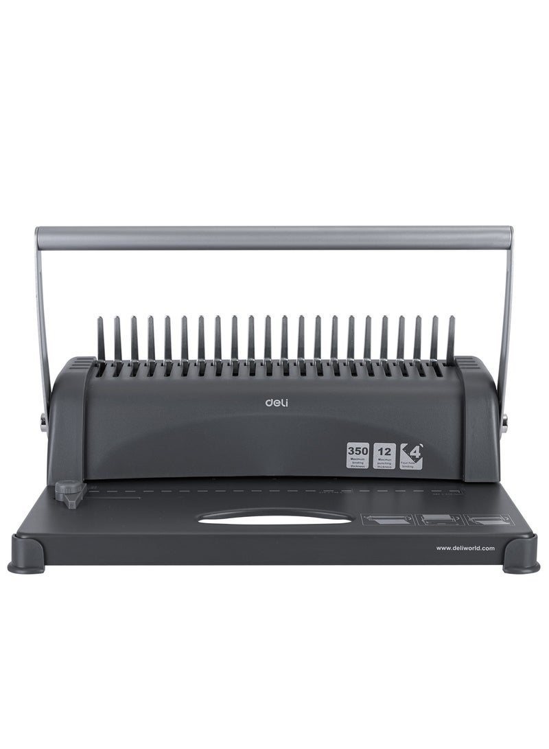 ديلي آلة تجليد Deli E3871 - مثقاب ذو 21 ثقبًا، تجليد حتى 350 صفحة، سعة ثقب 12 ورقة - Image 3