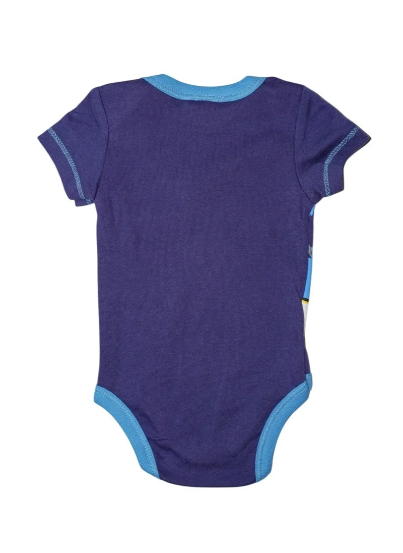 بمبىمىشى Bambimici Royal Blue Printed Onesie Short Sleeve