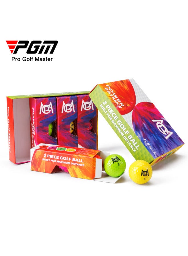 Pgm Golf Colorful Practice Balls, Double-layer Practice Balls, Golf Supplies Gift Box, 12 Balls Per Box - Image 5