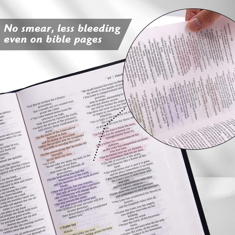 WRITECH Retractable Bible Highlighters Assorted: Pastel Colors No Bleed Aesthetic Marker Pen Chisel Tip, 12 Pack - Image 4