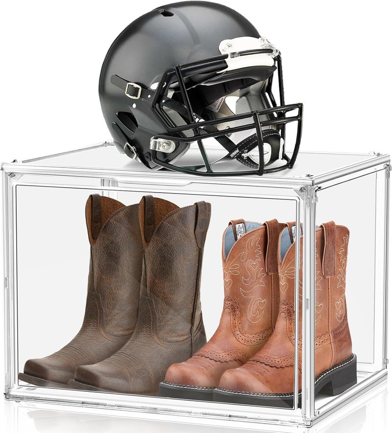 DAYOOH Extra Large Clear Storage Box for Cowboy Boots,Helmets,Large Handbag | For western style boots, motorcycle helmets, handbags, collectibles & seasonal storage while keeping everything organized - Image 1