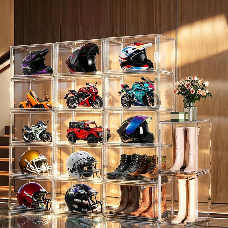 DAYOOH Extra Large Clear Storage Box for Cowboy Boots,Helmets,Large Handbag | For western style boots, motorcycle helmets, handbags, collectibles & seasonal storage while keeping everything organized - Image 2