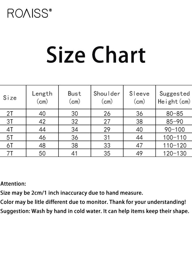 roaiss Toddler Boys Stylish Sweatshirt, Crew Neck Long Sleeve Pullover with Adorable Pattern, Suitable for Daily Wear or Any Occasion - Image 5