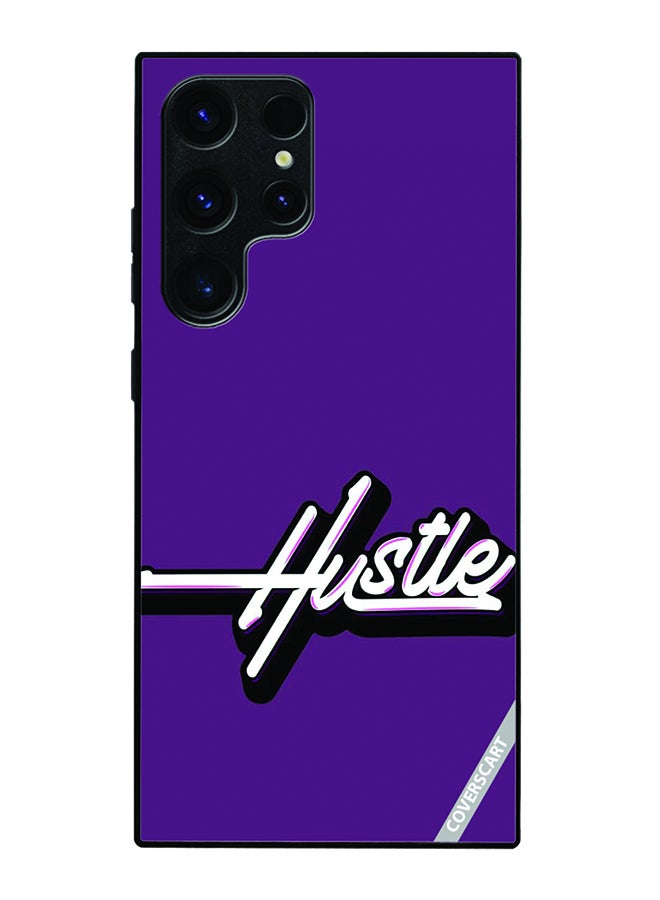 Protective Case Cover For Samsung Galaxy S22 Ultra 5G Hustle Design Purple