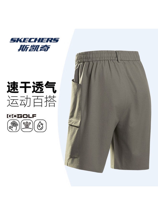 Skechers Men's Cargo Shorts, New Outdoor Quick-dry Sports Pants For Fall 2025, Five-point Shorts, Casual Pants
