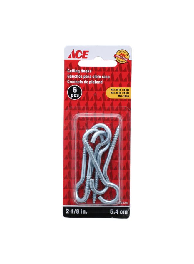ACE Zinc Plated Durable Ceiling Hook Silver 2-1/8inch TSRW-21 