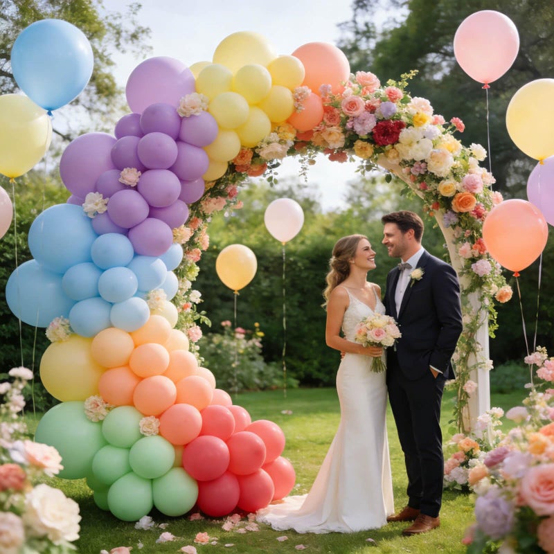 KUULBELA 110pcs Pastel Balloons 12 Inch, Pastel color balloons Assorted Latex Ballons for Birthday Party DecorationsBaby Shower Wedding(with 2 Ribbons). - Image 4