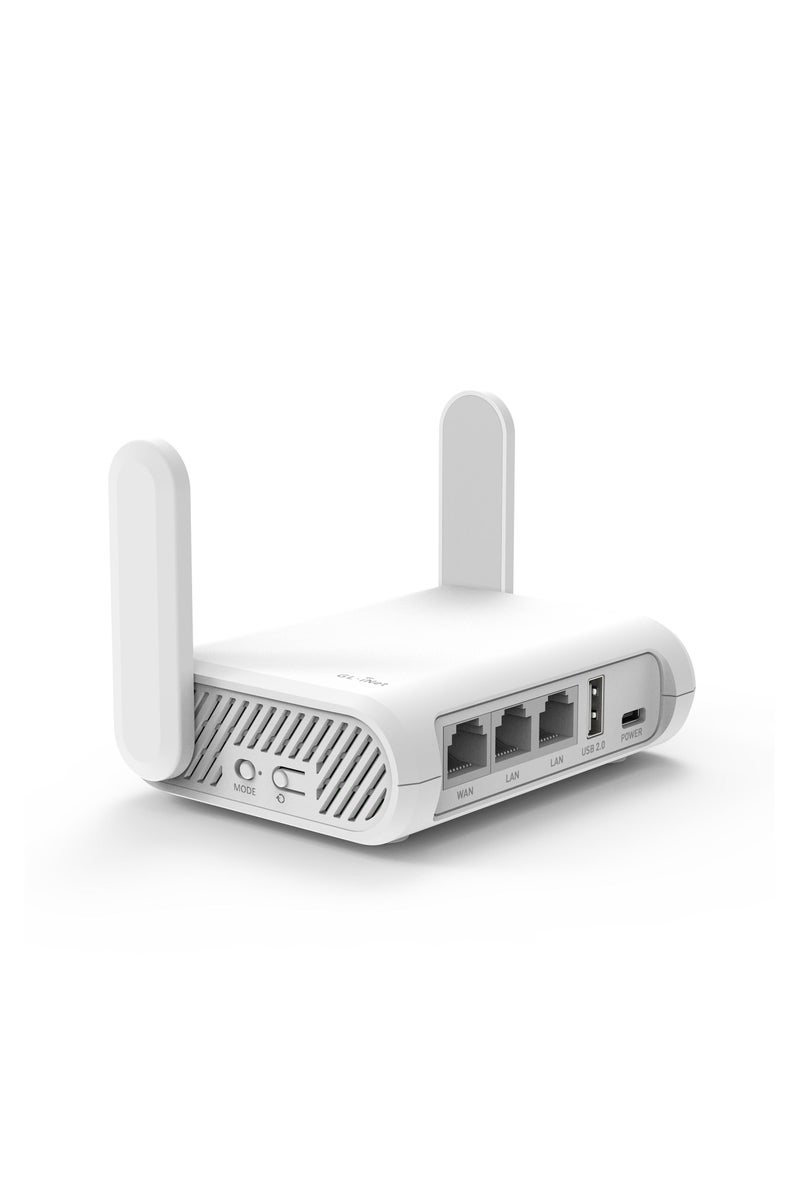 GL.iNet GL-SFT1200 (Opal) Secure Travel WiFi Router, AC1200 Dual Band Gigabit Ethernet Wireless Network, IPv6 USB 2.0, Repeater Bridge Access Point Mode, Router for Public Use, Easy Setup with Guide