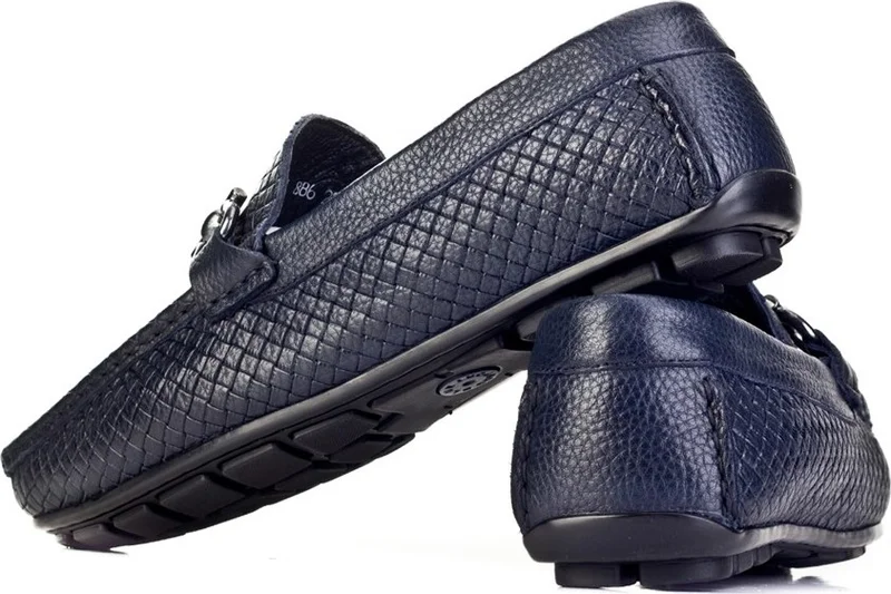 كاباني Men's Laser Detailed Loafer Casual Shoes 010M823A Navy Blue