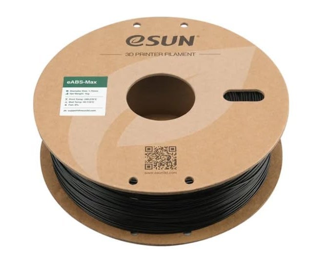 3idea خيوط e-Sun ABS MAX 1.75 مم، خيوط طابعة ثلاثية الأبعاد عالية السرعة للطباعة السريعة، بكرة 1 كجم لخيوط الطباعة ثلاثية الأبعاد للطابعات ثلاثية الأبعاد عالية السرعة، أسود - Image 3