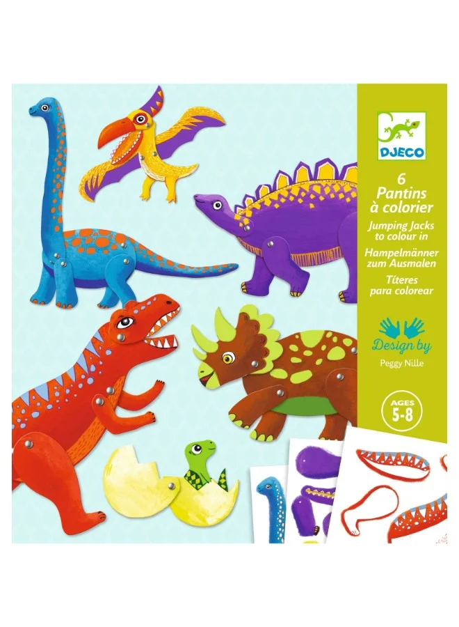 DJECO Puppets - 6 Dinosaurs