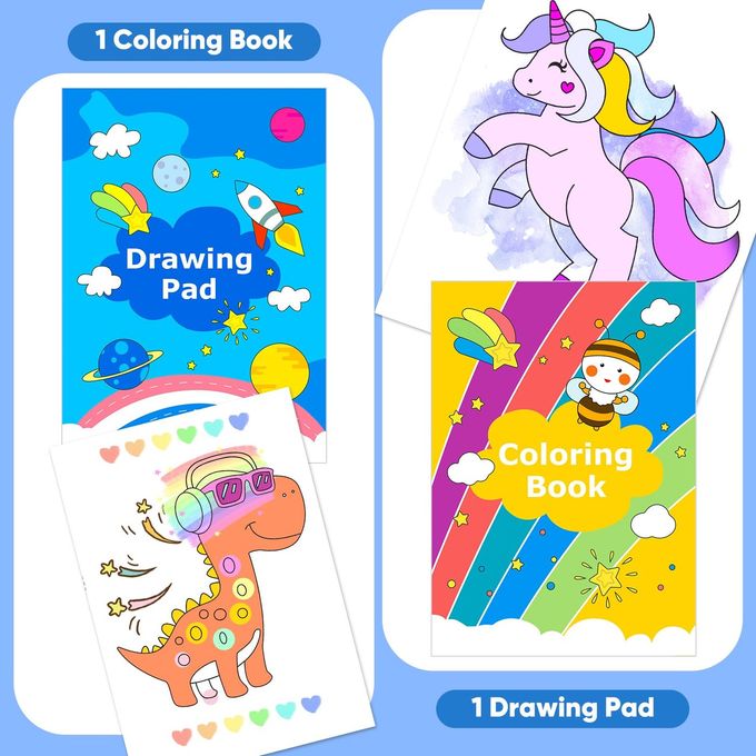 iBayam Art Supplies, 149-Pack Drawing Kit Painting Art Set Art Kits Gifts Box, Arts and Crafts for Kids Girls Boys, with Coloring Book, Crayons, Pastels, Pencils, Watercolor Pens & Cakes - Image 3