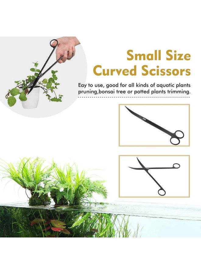 Hygger hygger Long Stainless Steel Premium Aquarium Tools, 4 PCS Aquatic Plant Tweezers Scissors Spatula Kits Comes with 1 Cleaning Cloth, for Fish Tank Starters - Image 4
