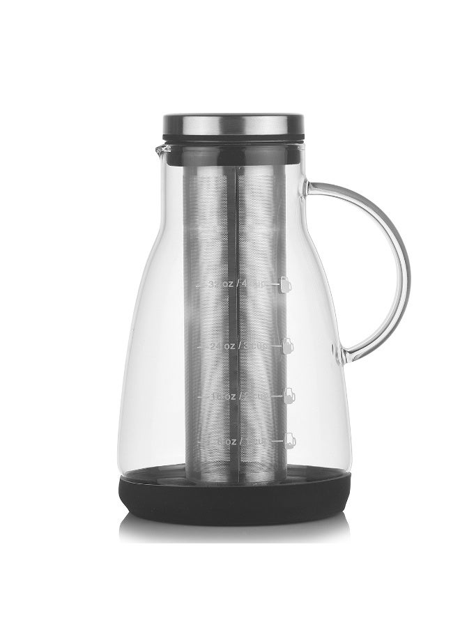 general Cold Brew Coffee Pot 960ml - Temperature Resistant (-20°C~130°C) Glass Maker with Fine Filter Leak-Proof for Home & Office - Image 1