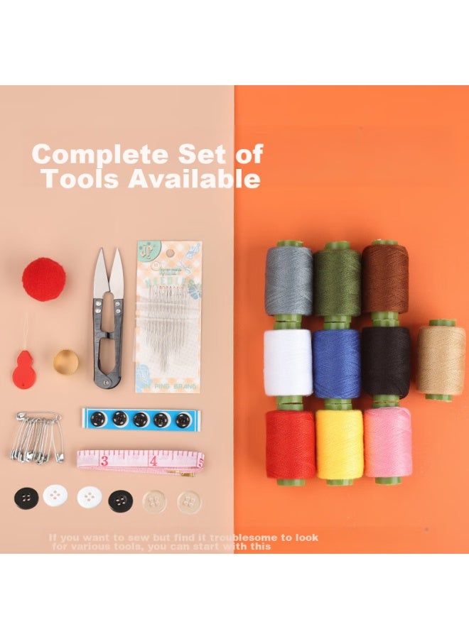 JAJALIN Jajalin Sewing Kit, Portable Home Sewing Box, Multi-functional Tool Kit For Hand Sewing And Mending, Includes Sewing Needles And Thread Set  - Image 2