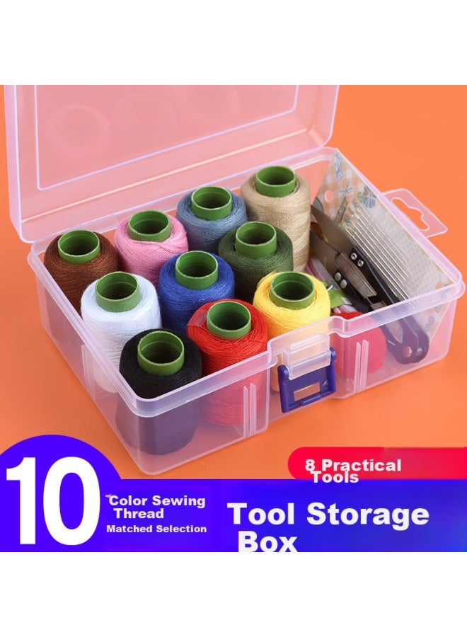 JAJALIN Jajalin Sewing Kit, Portable Home Sewing Box, Multi-functional Tool Kit For Hand Sewing And Mending, Includes Sewing Needles And Thread Set  - Image 1
