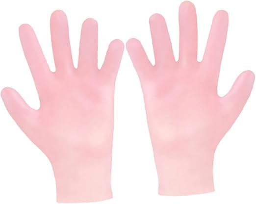 Generic KG Moisturizing Gloves Overnight Hand Care Touchscreen Compatible Reusable Hand Masks Moisturizing Glove Suitable for Dry Hands White Silicone Gloves for Men and Women Spa Gift 1 PAIR  - Image 1