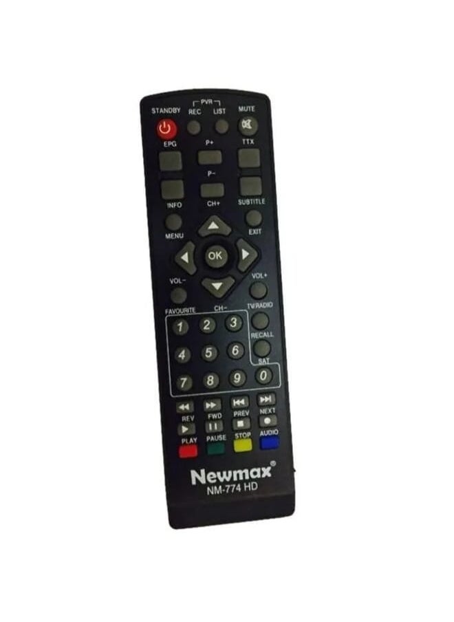 Newmax Nm-774 Mini Hd Satellite Receiver Remote Control Black 