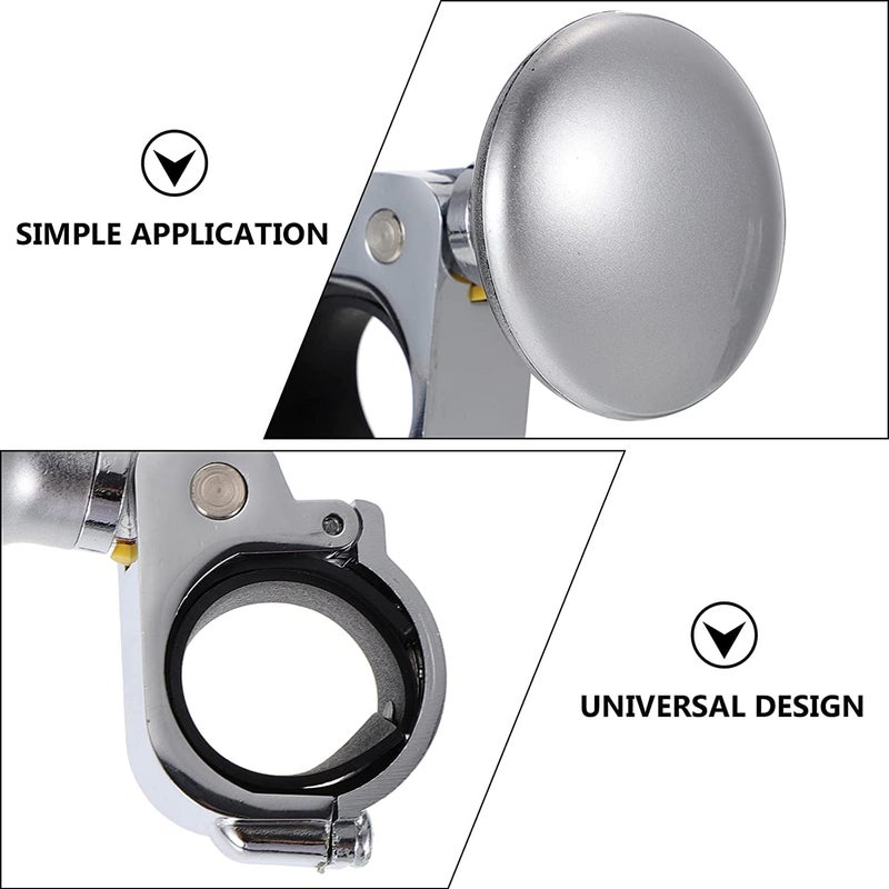 Ostin Universal Steering Wheel Ball Handle Knob Booster Power Spinner Auxiliary Handle Control for Car, Automotive Interior, Riloer Car Steering Wheel... (Silver) - Image 3