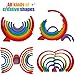 Dinhon Wooden Rainbow Stacking Toys 12 Pcs Wood Building Blocks Set Wooden Building Blocks Nesting Puzzles Early Matching Educational Learning Montessori Toys for Kids 3 4 5 6 Years and Up - Image 4
