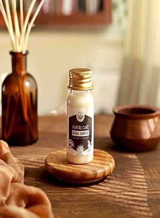 AMRUTAM Kuntal Care Herbal Shampoo - Ayurvedic Hair Cleanser with Reetha, Shikakai & Bhringraj for Hair Growth | Dandruff Control, Reduced Hair Fall & Premature Greying | Nourishing Shampoo for Silky, Shiny Hair - 30ml - Image 3