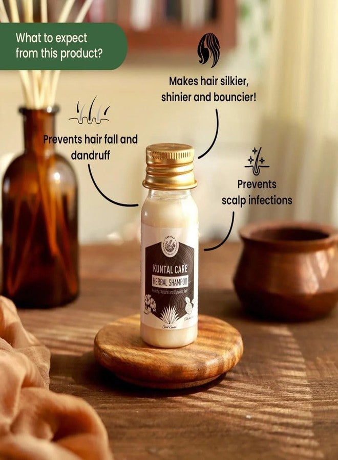 AMRUTAM Kuntal Care Herbal Shampoo - Ayurvedic Hair Cleanser with Reetha, Shikakai & Bhringraj for Hair Growth | Dandruff Control, Reduced Hair Fall & Premature Greying | Nourishing Shampoo for Silky, Shiny Hair - 30ml - Image 4