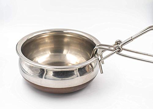 ATEVON Stainless Steel Chapati Roti Chimta with Pakkad Utensil Holder - Image 2