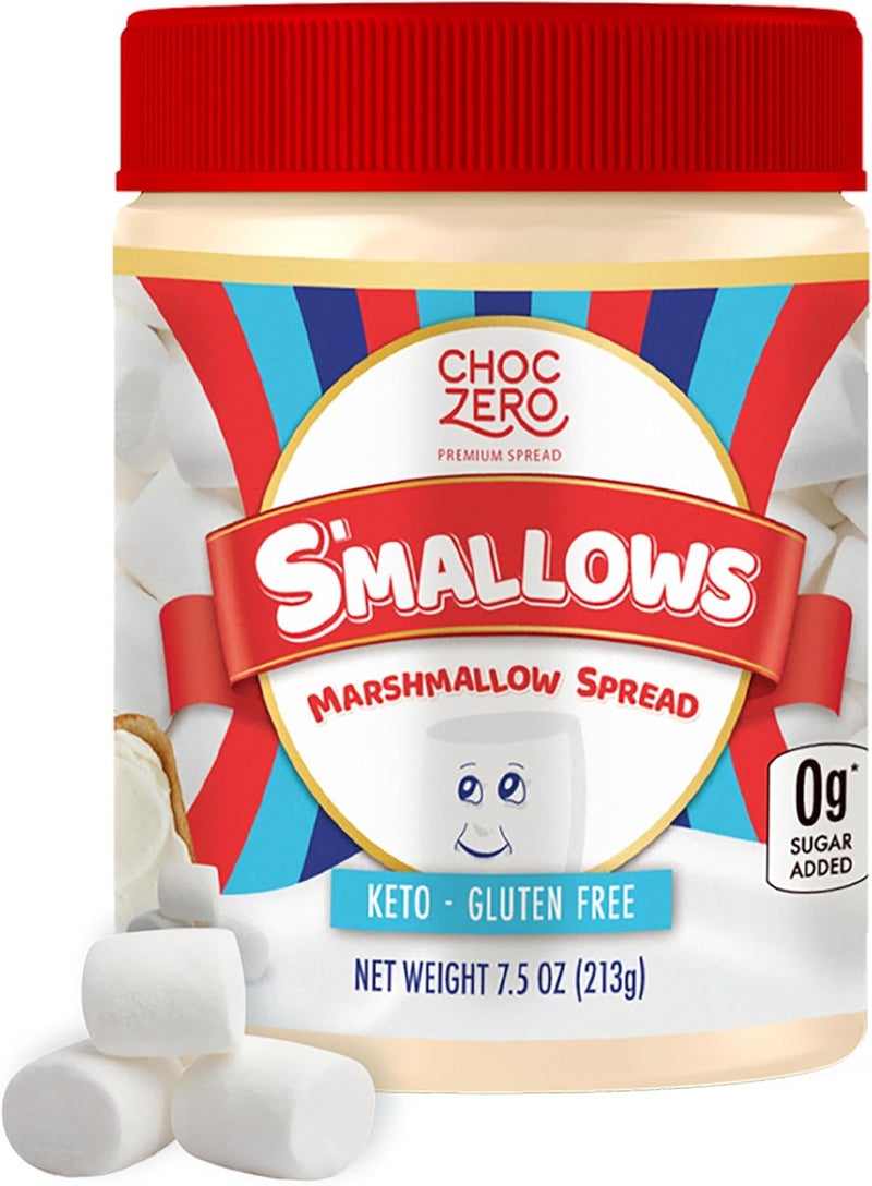 ChocZero S'Mallows Marshmallow Spread - Gluten Free, Sugar Free Dessert Creme Dip, 7.5 Ounce - Image 1