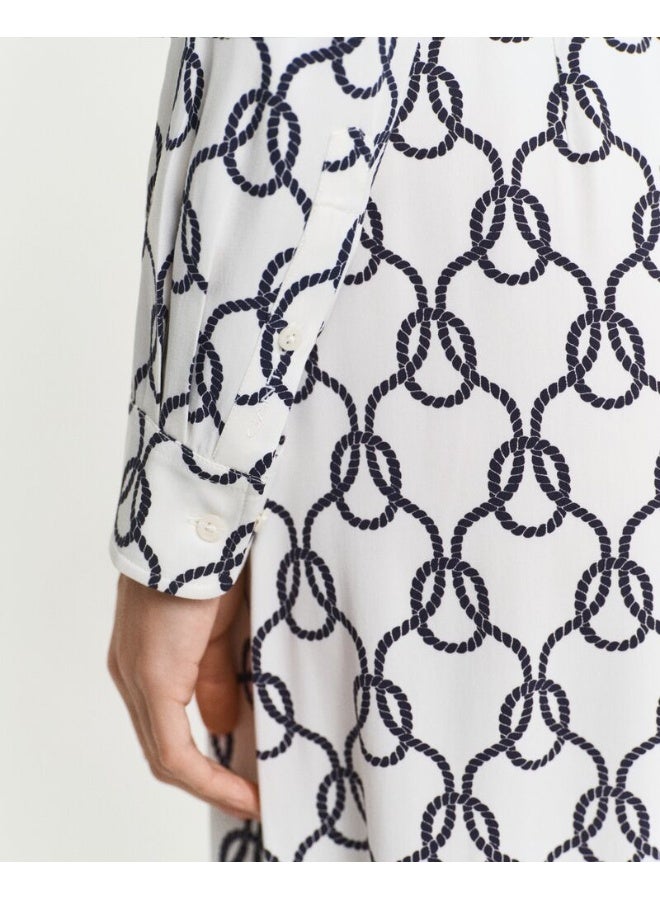 GANT Printed Shirt Midi Dress - Image 4