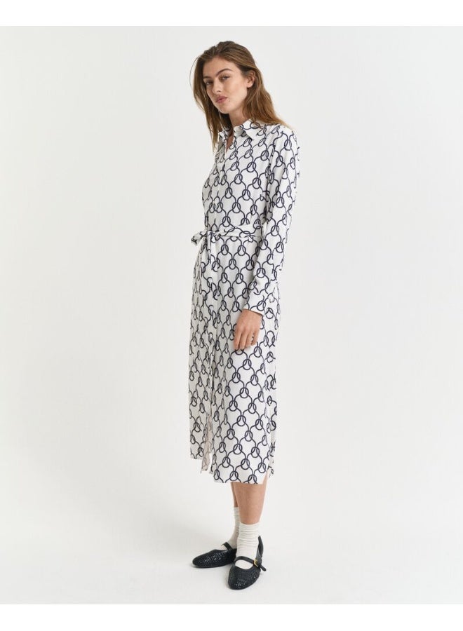 GANT Printed Shirt Midi Dress - Image 1