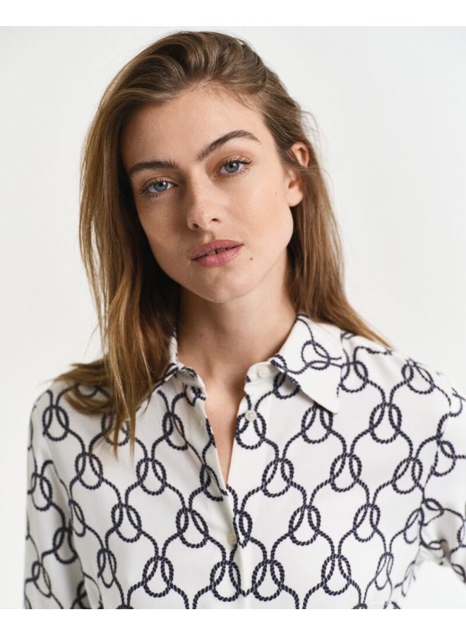 GANT Printed Shirt Midi Dress - Image 2