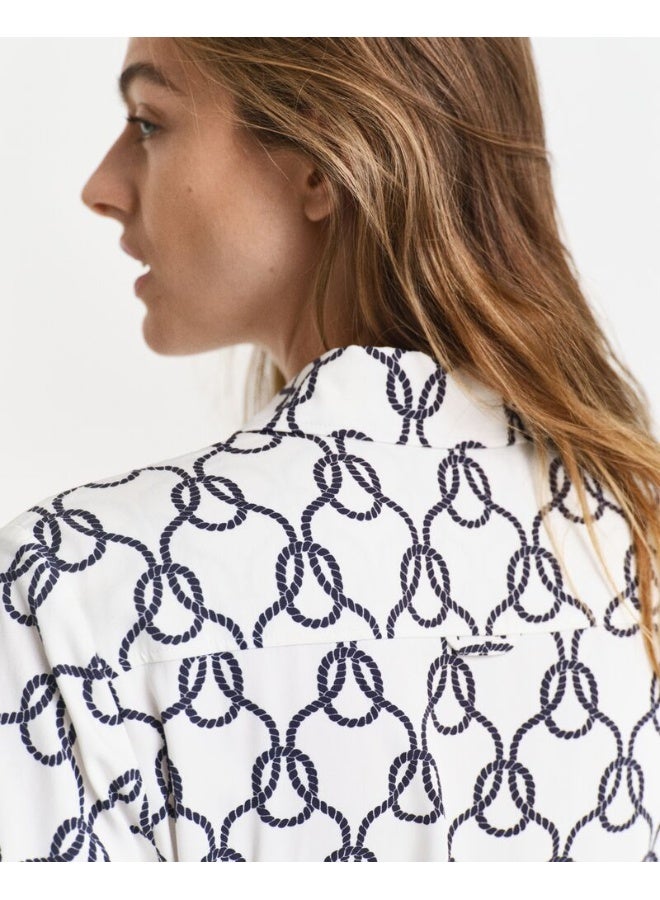 GANT Printed Shirt Midi Dress - Image 5