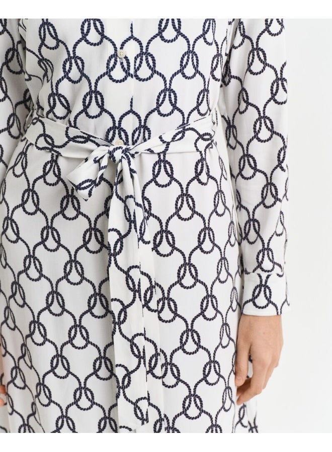 GANT Printed Shirt Midi Dress - Image 3