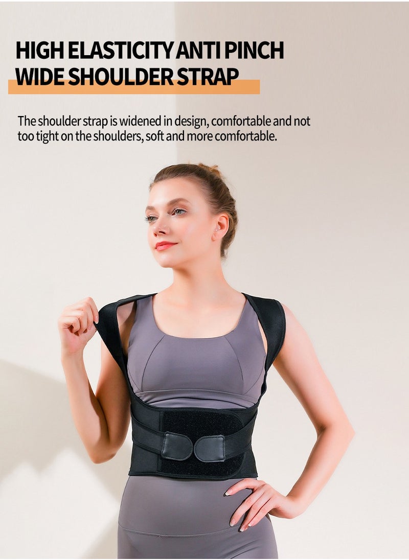 Beirui Back brace and posture corrector, supports scoliosis and hunchback correction, for improved posture correction in women and men, adjustable and comfortable, X-Large (50-70KG)  - Image 2