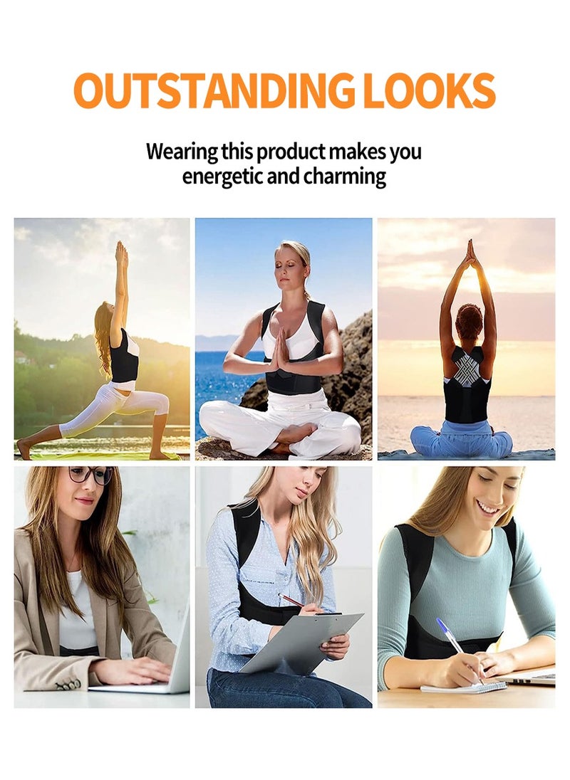 Beirui Back brace and posture corrector, supports scoliosis and hunchback correction, for improved posture correction in women and men, adjustable and comfortable, X-Large (50-70KG)  - Image 4
