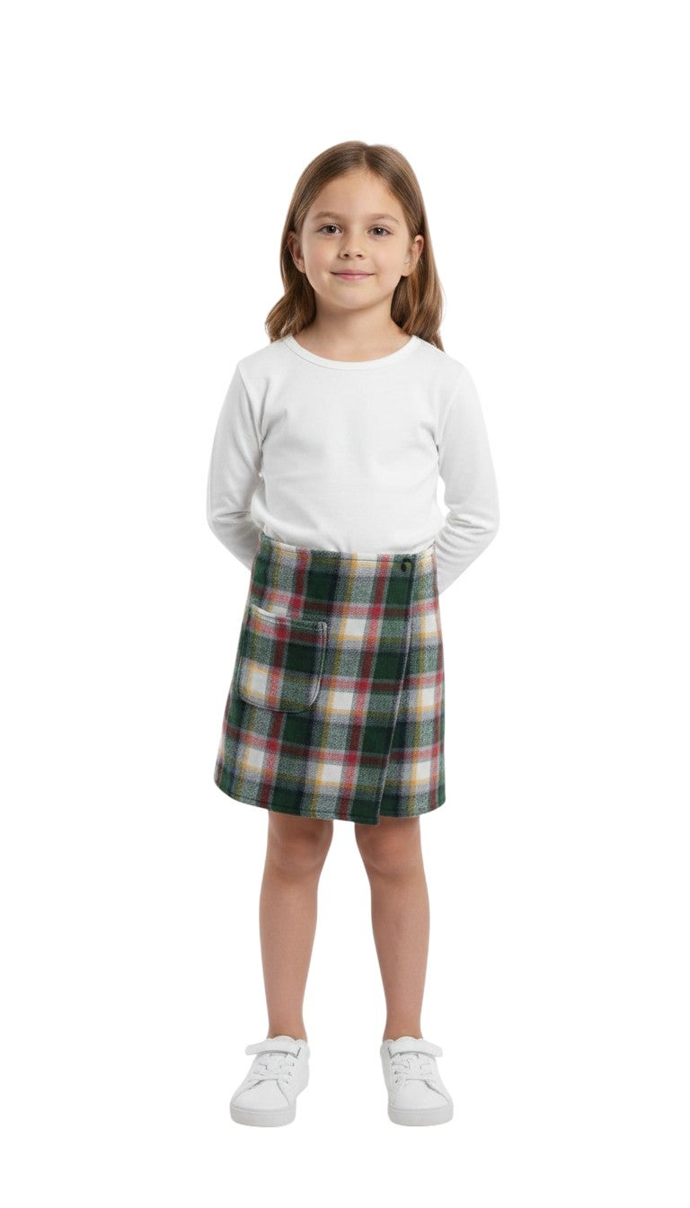 بونچو تنورة ميلتون مخططة كاجوال ملونة للبنات من بونجو – متعدد الألوان - Image 1