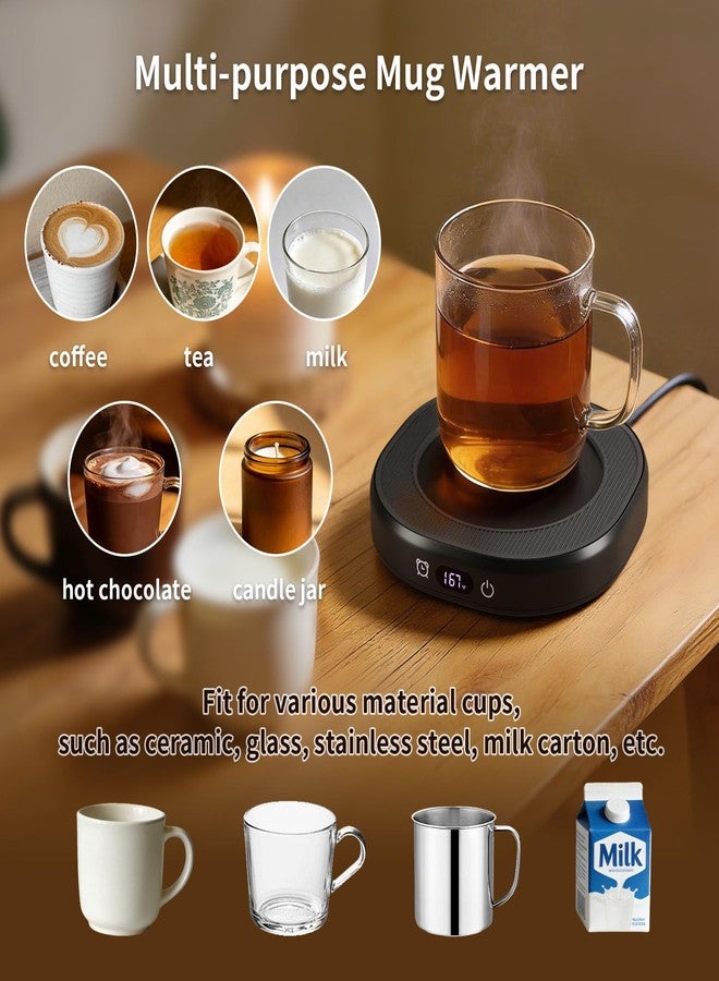 Dltsli Coffee Mug Warmer & Mug Set, Electric Beverage Milk Tea Water Cup Warmer for Desk, Candle Warmer Plate with 4 Temp. Setting, Auto Shut Off for Home Office Birthday Present - Image 5
