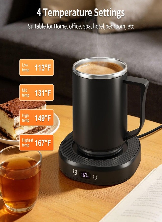Dltsli Coffee Mug Warmer & Mug Set, Electric Beverage Milk Tea Water Cup Warmer for Desk, Candle Warmer Plate with 4 Temp. Setting, Auto Shut Off for Home Office Birthday Present - Image 2