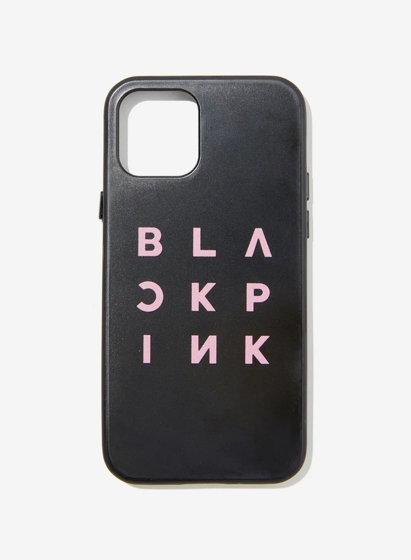 تايبو غطاء حماية بطبعة نصية "Black Pink" لهاتف آيفون 12/12 برو